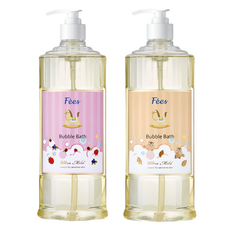 Fees BEBE 嬰兒柔護泡泡露 新生兒組合 杏果香600ml + 莓果香600ml, 1組