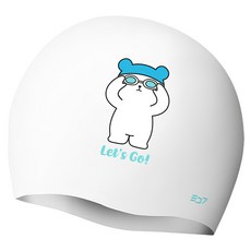 SD7 Let's Go Bebe 矽膠泳帽 SGL-CA377, 1個, 白色