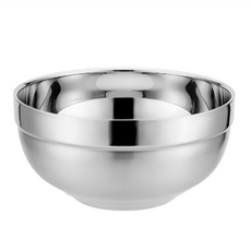 小麥購物 不鏽鋼雙層防燙碗 Y498 大 135g, 銀色, 3個