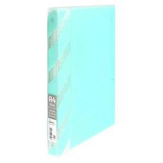 KyOKUTO 30孔半透明彩色資料夾 A4，5個索引，2個口袋, 粉藍色, 1本