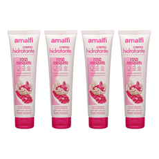 Amalfi 麝香玫瑰果嫩嫩白皙全身霜，針對手部&身體肌膚，輕鬆淡化細紋粗糙、暗沉現象，100%歐洲製造, 150ml, 4條