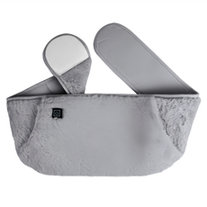 舒適絨毛 USB可插手暖宮腰帶, 三檔調溫 附USB延長線, 灰色/粉紅色, USB-21N6