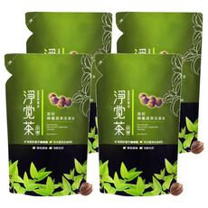 茶籽碗盤蔬果洗潔液 補充包, 700g, 4包