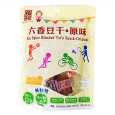 福記 六香豆干 原味, 130g, 1包