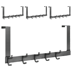 葉子小舖 門後掛勾, 黑色, 4個