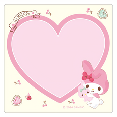 NIIMBOT 專用防水貼紙 美樂蒂之心, 50 x 50mm, 145張, 1盒