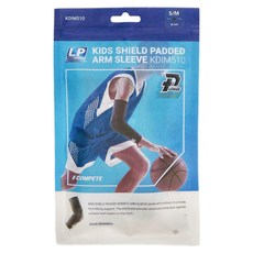 LP SUPPORT 兒童強盾防撞護臂套 KDIM510, 黑色, S/M, 1個