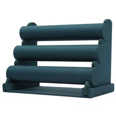 手鍊展示架 三層飾品收納架 手鐲手錶展示道具, 綠絨, 1個