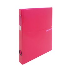 ECO Chungwoon 彩色半透明D型活頁夾 A4, 3本, 粉紅色