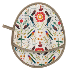 in Blooom 蛋形隔熱手套鍋墊 (厚) 棉、聚酯纖維 W18.5 x L22.5 cm, 森林萬花筒, 1個