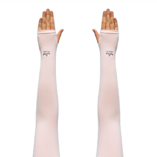 salua 抗UV運動冰袖套, 膚色, 1雙