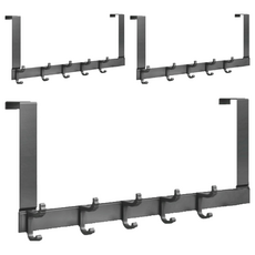 葉子小舖 門後掛勾, 黑色, 3個