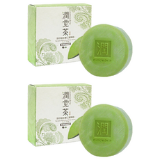 茶寶 潤覺茶 茶籽綠豆薏仁潔顏皂, 溫和潔淨調理肌膚暗沉, 100g, 2個