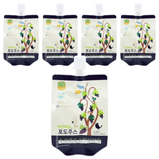 Nature Village 自然村 葡萄果汁 100%韓國產 無添加, 100ml, 5包