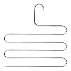 加大魔術 不鏽鋼S型褲架, 銀色, 1個