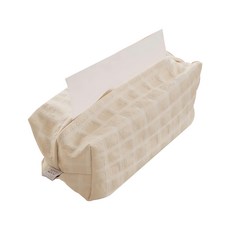 沐慕家居 泡泡格衛生紙套, 22 x 11 x 10cm, 米黃色