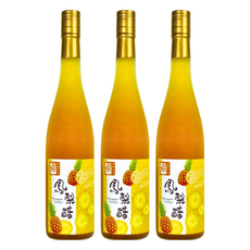 醋桶子 三年熟成鳳梨醋 單入禮盒, 1000天以上發酵熟成, SGS檢驗通過無塑化劑, 100%以靜置發酵法實果釀製, 600ml, 3瓶