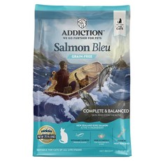 ADDICTION 自然癮食 無穀 貓用寵食 完整均衡配方 富含Omega-3, 藍鮭魚, 1.8kg, 1袋