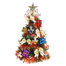 耶誕可愛經典綠色聖誕樹 裝飾, 彩寶石禮物盒系, 1組