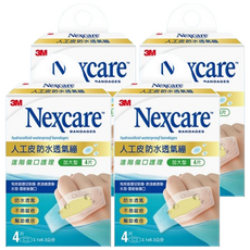 3M Nexcare 人工皮防水透氣繃 H5504 4片裝, 4盒