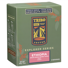 TRIBO COFFEE 衣索比亞 西達摩 班莎 橘光舞妓 蜜處理淺焙 濾掛式咖啡, 5包, 11g, 1盒