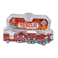 迴力消防拖車大隊套裝，救援主題，3歲以上兒童適用, 1個