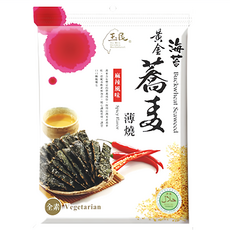 玉民 台灣黃金蕎麥海苔薄燒 麻辣風味 全素, 40g, 1包