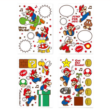 SUPER MARIO 超級瑪利歐 Home和Party牆面貼紙 裝飾牆壁, 動作造型 多色
