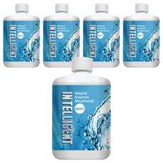 INTELLIGENT 因特力淨 酵素漱口水，清潔薄荷, 300ml, 5瓶