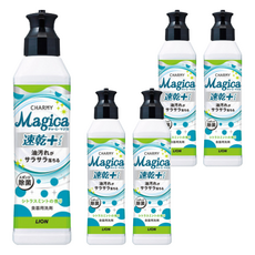 LION 獅王 CHARMY Magica 速乾洗潔精 柑橘薄荷 快速去油漬, 220ml, 5瓶