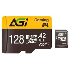 AGi 亞奇雷 microSD記憶卡 U3 A2 附轉卡 + 讀卡機 TF138, 128GB, 1組