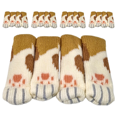 貓掌椅腳套 雙面針織加厚耐用 可愛貓腳印設計, 11 x 3.5cm, 1組