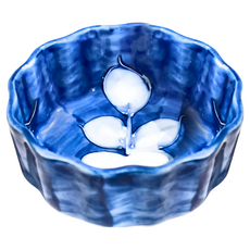 佐和陶瓷 藍繪椿花缽 5吋缽-日本製 寬12.5 高6 容量400mL 陶瓷, 藍繪椿花, 1個