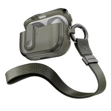 MAGEASY Odyssey 抗衝擊磁扣 耳機殼 附手繩15mm + 金屬扣環 Airpods Pro 2/1, SWAPP2ODS-GR, 1個, 金屬綠