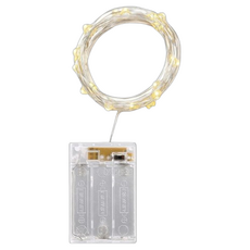 LED銅線燈, 10公尺 100LED燈, 暖光, USB, 電池盒AAx3, 1組