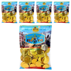 Albert Premier 比利時金幣巧克力，俄羅斯原裝空運來台，細膩口感，多層次風味，頂級可可豆製成, 300g, 5袋