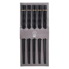 HOLA 和樂家居 金環波紋合金筷 28.5 x 12.5 x 0.8cm 150g 5雙, 1組