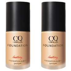 CINQUAIN 思珂 台灣公司貨 3D光感精華粉底SPF50+, 杏膚色, 2瓶