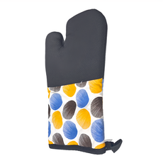 印花橡膠隔熱手套, 多色, 1組