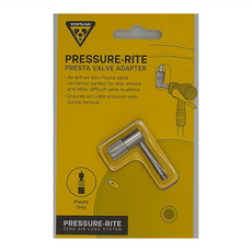 TOPEAK Pressure-Rite 碟輪用直角氣嘴轉接頭 法式嘴, 銀色, 1個