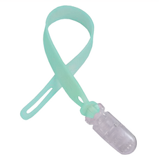 ange 多用途矽膠安全鍊夾 尺寸: 26.5x1.5x0.3cm 重量: 10g, 無奶嘴, 顏色隨機, 1個