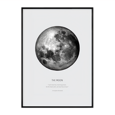 月球嚮往壁畫 適用於居家裝飾, 黑色