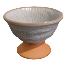 美濃燒 高台 陶瓷日本製造 10cm寬 7cm高 120mL, 石目綠釉, 1個