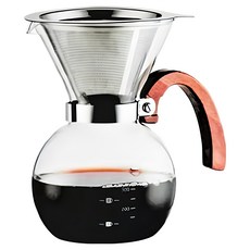 AOK 咖啡分享壺 400ml 附濾網 手沖咖啡壺 耐熱玻璃 咖啡器具, 1瓶