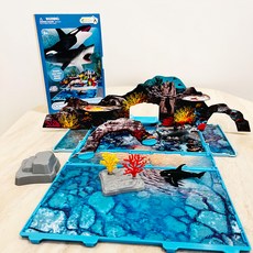 NEW WIS 小牛津 collectA 迷你海洋動物書玩具套組, 藍色, 1組