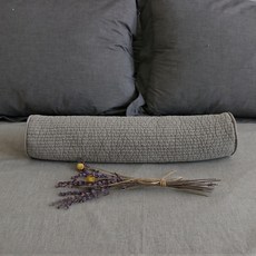 pomete 條紋绗縫圓柱枕 1個, 灰色, 45 x 12cm