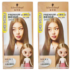 Schwarzkopf 施華蔻 FRESHLIGHT 染髮霜, 淺啡奶金, 2組
