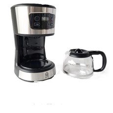 JINKON 晶工牌美式咖啡壺 24小時預約 可拆洗濾網 自動保溫 LED顯示螢幕, 1入, 咖啡壺、玻璃濾杯、濾網、量匙、說明書, 0.75L