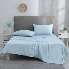 Ishur 伊舒爾 冰感S級冰科技親膚柔滑冰凍床包枕套組, 床包 + 枕套組, 床包6 x 6.2尺(182 x 188cm) + 枕套(48 x 75cm), 沁海藍