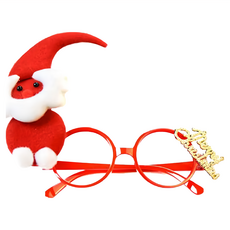 摩達客 耶誕派對造型眼鏡, 紅白精靈小雪人, 1個